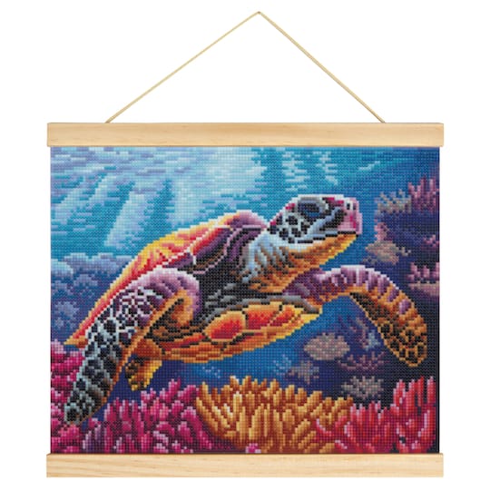 Make Market; 11" x 14" Turtle Diamond Art Kit by Make Market®; Category:Summer Diamond Painting; Image:1